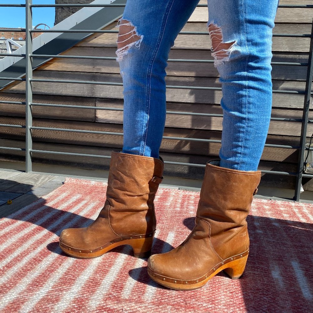 Shearling Ugg Clog Booties